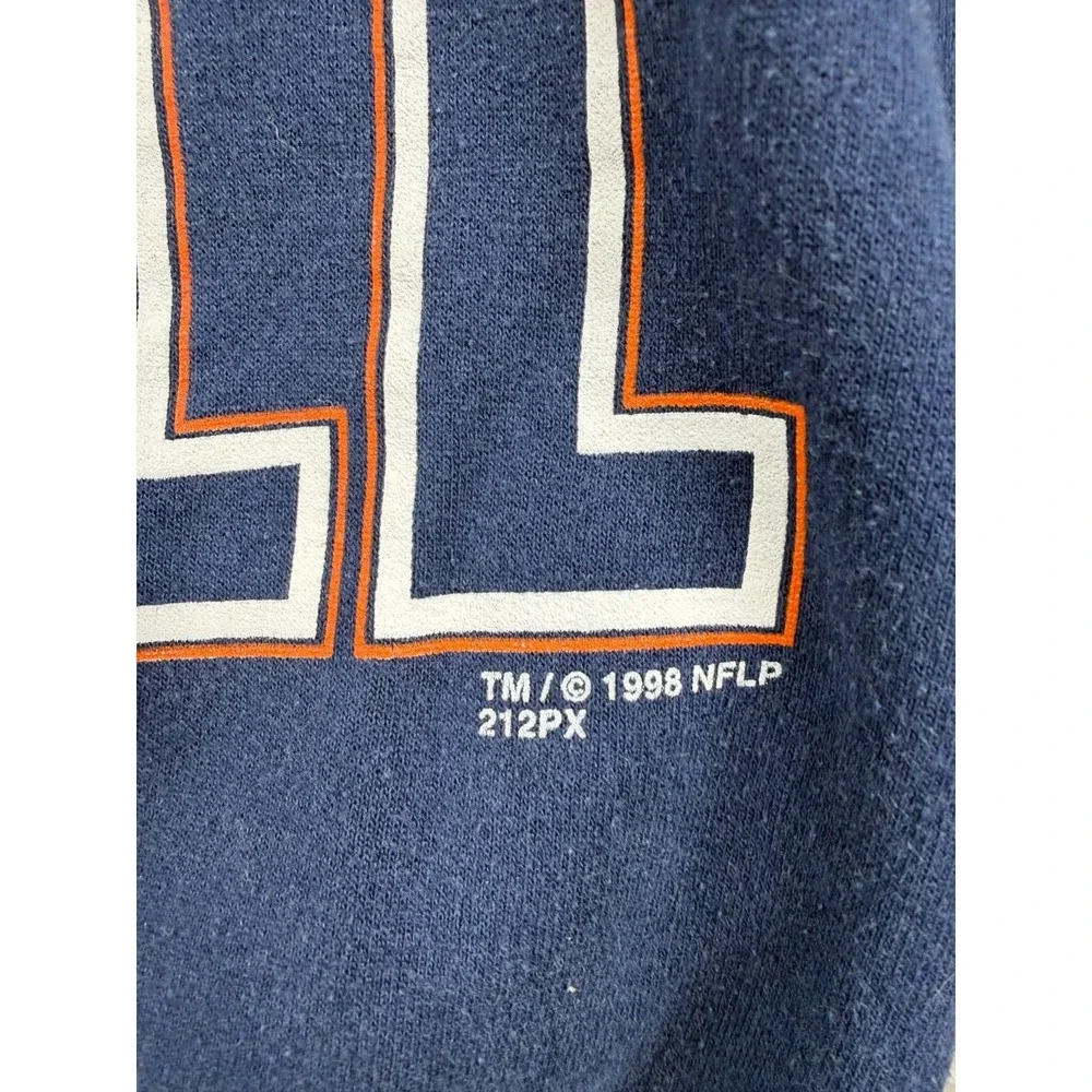 Vtg 1998 Denver Broncos Football Sweatshirt Navy NFL Crewneck Mens M
